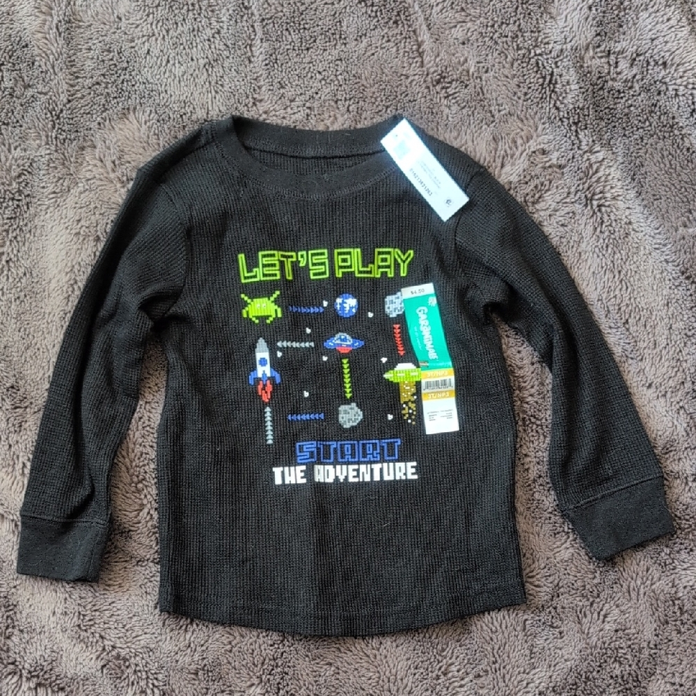 Garanimals Black 'Let's Play' Adventure Shirt